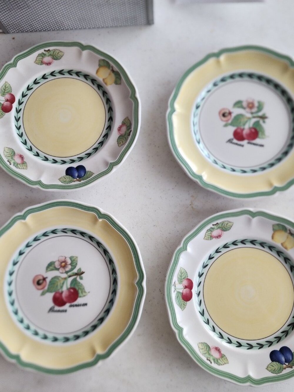 VILLEROY & BOCH FRENCH GARDEN FLEURENCE 6.375" Dessert Bread Plates (4) Germany